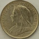 THREEPENCES SILVER 1900  VICTORIA BU