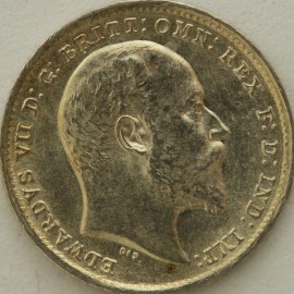 THREEPENCES SILVER 1902  EDWARD VII  BU