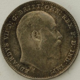 THREEPENCES SILVER 1904  EDWARD VII RARE UNC T