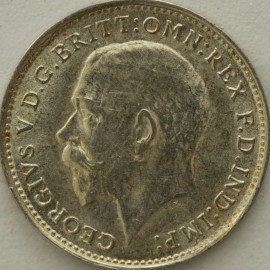 THREEPENCES SILVER 1918  GEORGE V  BU