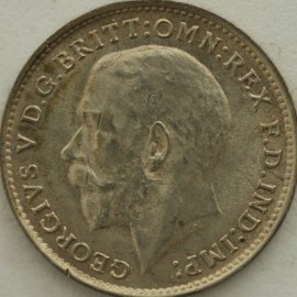 THREEPENCES SILVER 1919  GEORGE V  UNC LUS