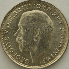 THREEPENCES SILVER 1920  GEORGE V FULL SILVER  BU