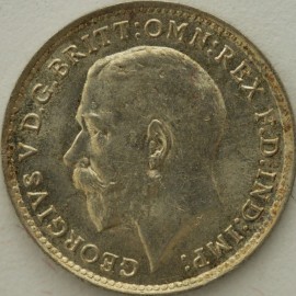 THREEPENCES SILVER 1920  GEORGE V HALF SILVER BU