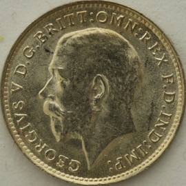 THREEPENCES SILVER 1920  GEORGE V HALF SILVER UNC LUS