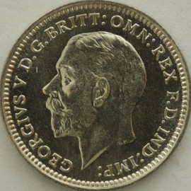 THREEPENCES SILVER 1927  GEORGE V PROOF RARE FDC