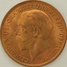 PENNIES 1921  GEORGE V F190 BU