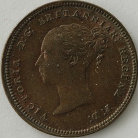 HALF FARTHINGS 1851  VICTORIA 8 OVER LARGE 8 UNC
