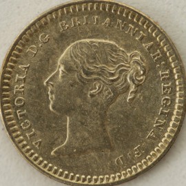 SILVER THREEHALFPENCE 1843  VICTORIA  BU