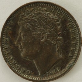 HALF FARTHINGS 1828  GEORGE IV SMALL DATE SCARCE  GEF