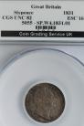 SIXPENCES 1831  WILLIAM IV CGS SLABBED SUPERB UNC TONED CGS82