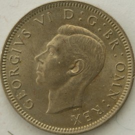 SHILLINGS 1951  GEORGE VI SCOT GOLD TONED  UNC