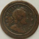 FARTHINGS 1721  GEORGE I I OVER O IN DATE GF