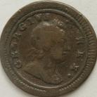 FARTHINGS 1723  GEORGE I R OVER R IN REX VERY RARE GF