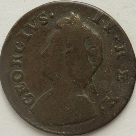 FARTHINGS 1735  GEORGE II NARROW DATE GF 