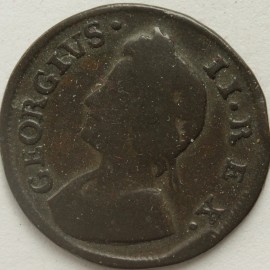 FARTHINGS 1737  GEORGE II LARGE DATE GF