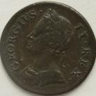 FARTHINGS 1749  GEORGE II SCARCE GVF