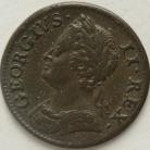 FARTHINGS 1750  GEORGE II SCARCE GVF