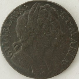 HALFPENCE 1694  WILLIAM & MARY  NVF