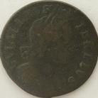 HALFPENCE 1699  WILLIAM III DATE IN EXERGUE F