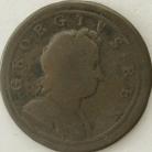 HALFPENCE 1723  GEORGE I F/GF