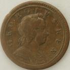 HALFPENCE 1724  GEORGE I VF