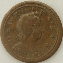 HALFPENCE 1724  GEORGE I  VF