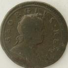 HALFPENCE 1724  GEORGE I GF