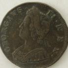 HALFPENCE 1733  GEORGE II GVF