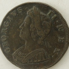 HALFPENCE 1733  GEORGE II  GVF