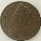 HALFPENCE 1734  GEORGE II NVF