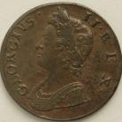 HALFPENCE 1735  GEORGE II GVF