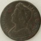 HALFPENCE 1735  GEORGE II GF