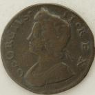 HALFPENCE 1736  GEORGE II GF