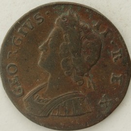 HALFPENCE 1737  GEORGE II  GVF