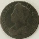 HALFPENCE 1737  GEORGE II GF