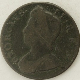 HALFPENCE 1737  GEORGE II  GF