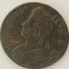 HALFPENCE 1737  GEORGE II EDGE KNOCKS NVF