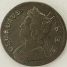 HALFPENCE 1738  GEORGE II GVF