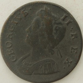 HALFPENCE 1738  GEORGE II  GF