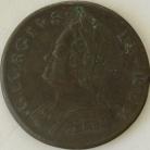 HALFPENCE 1747  GEORGE II VF/NVF