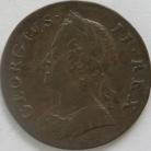 HALFPENCE 1748  GEORGE II VF/NVF