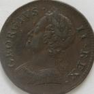 HALFPENCE 1752  GEORGE II GVF