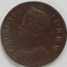 HALFPENCE 1752  GEORGE II NVF