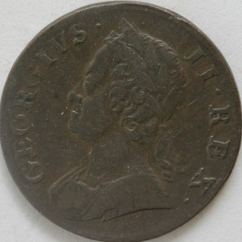 HALFPENCE 1752  GEORGE II  GF