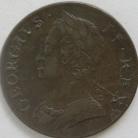 HALFPENCE 1753  GEORGE II NVF