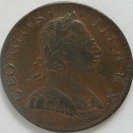 HALFPENCE 1775  GEORGE III  NVF