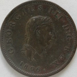 HALFPENCE 1806  GEORGE III  GVF