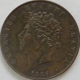 HALFPENCE 1826  GEORGE IV  NEF