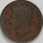 HALFPENCE 1826  GEORGE IV GVF