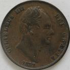 HALFPENCE 1837  WILLIAM IV GVF